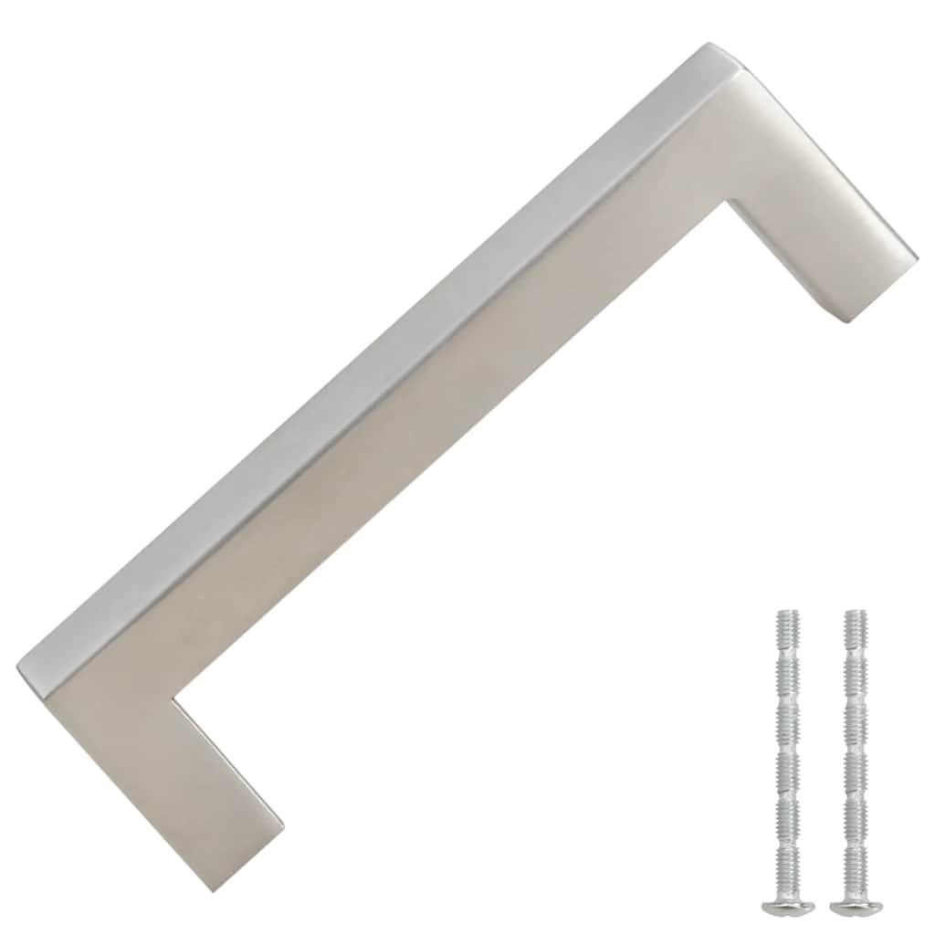 Maniglie per Mobili 10pz Argento 96mm in Acciaio Inox