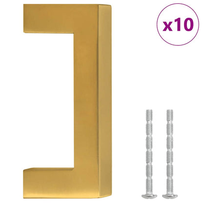 Maniglie per Mobili 10pz Oro 64mm in Acciaio Inox