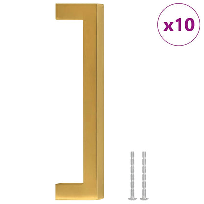 Maniglie per Mobili 10pz Oro 128mm in Acciaio Inox