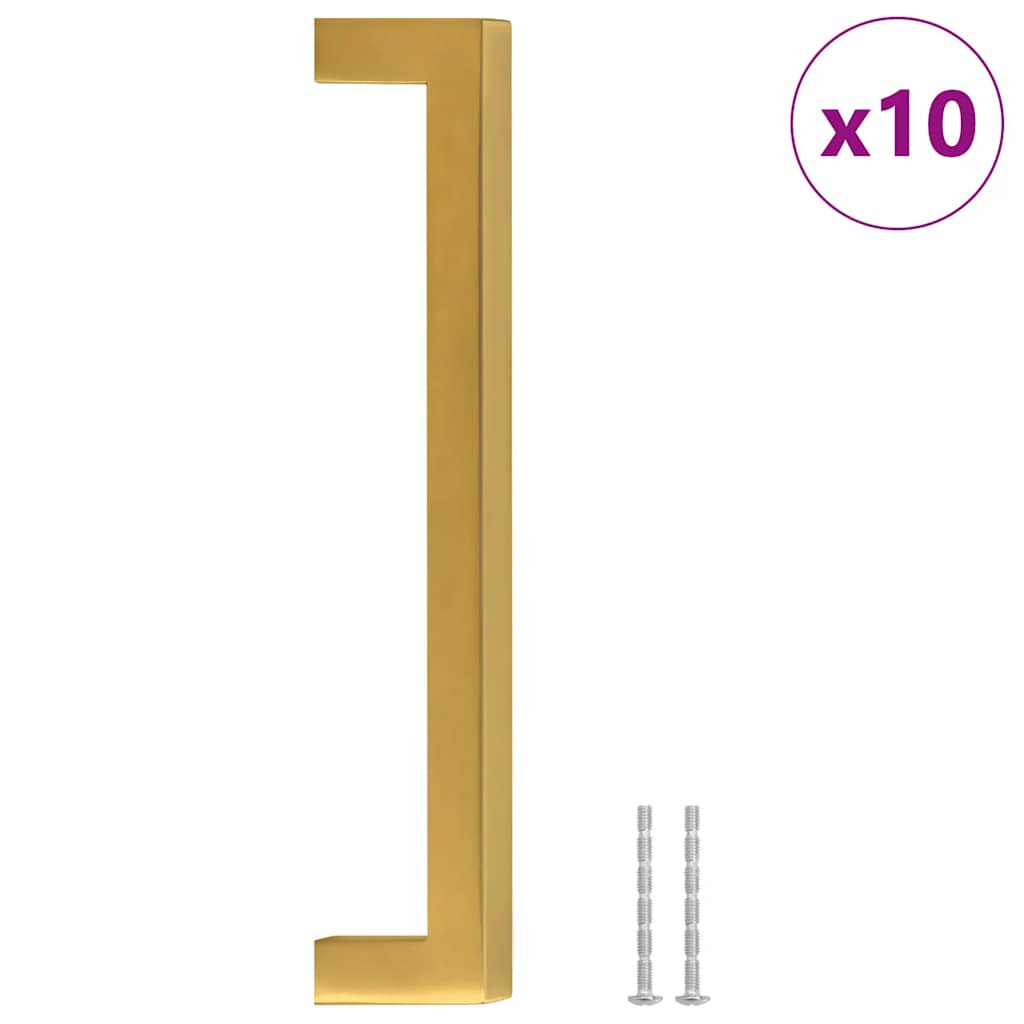 Maniglie per Mobili 10pz Oro 160mm in Acciaio Inox
