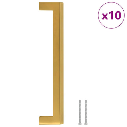 Maniglie per Mobili 10pz Oro 160mm in Acciaio Inox