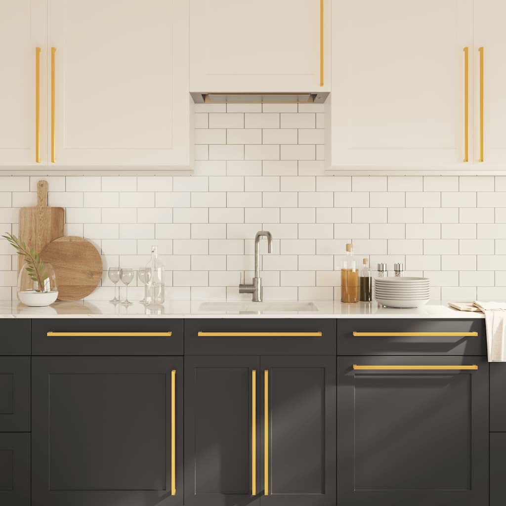 Maniglie per Mobili 5pz Oro 480mm in Acciaio Inox