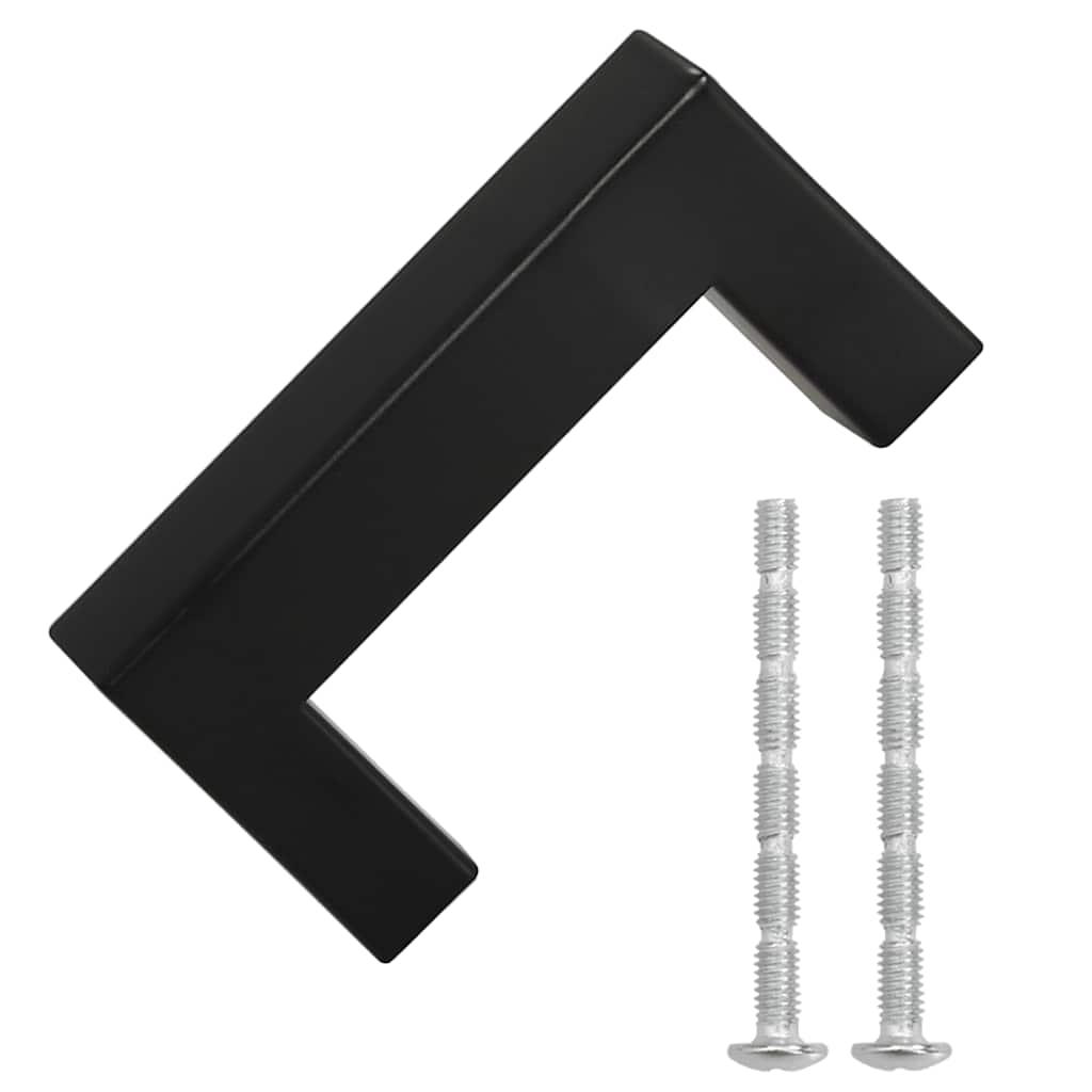 Maniglie per Mobili 10pz Nere 64mm in Acciaio Inox