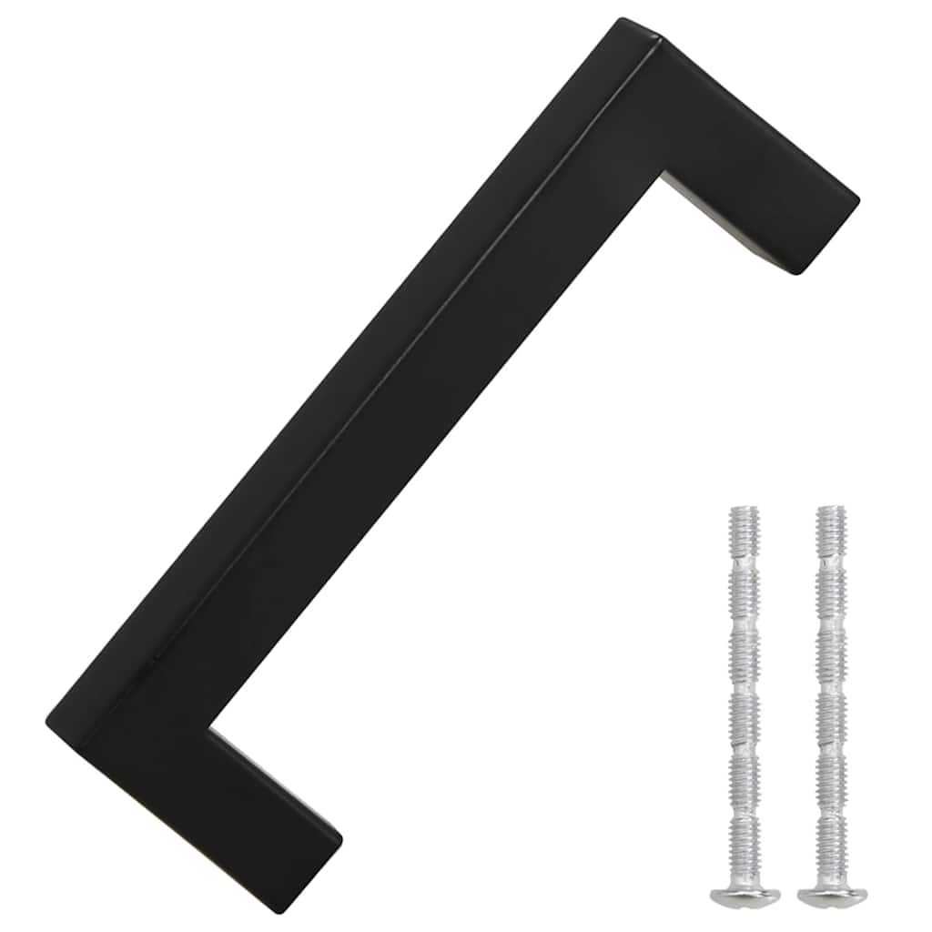 Maniglie per Mobili 10pz Nere 96mm in Acciaio Inox