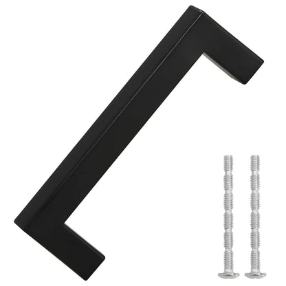 Maniglie per Mobili 10pz Nere 96mm in Acciaio Inox