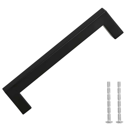 Maniglie per Mobili 10pz Nere 128mm in Acciaio Inox