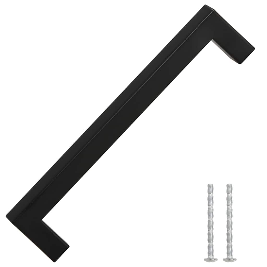 Maniglie per Mobili 10pz Nere 160mm in Acciaio Inox