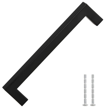 Maniglie per Mobili 10pz Nere 160mm in Acciaio Inox