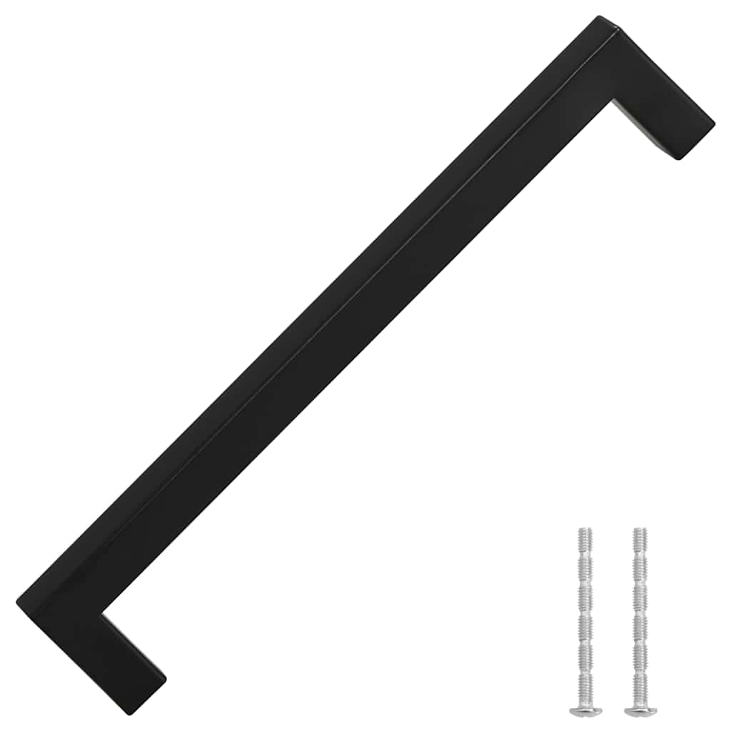 Maniglie per Mobili 5pz Nere 192mm in Acciaio Inox