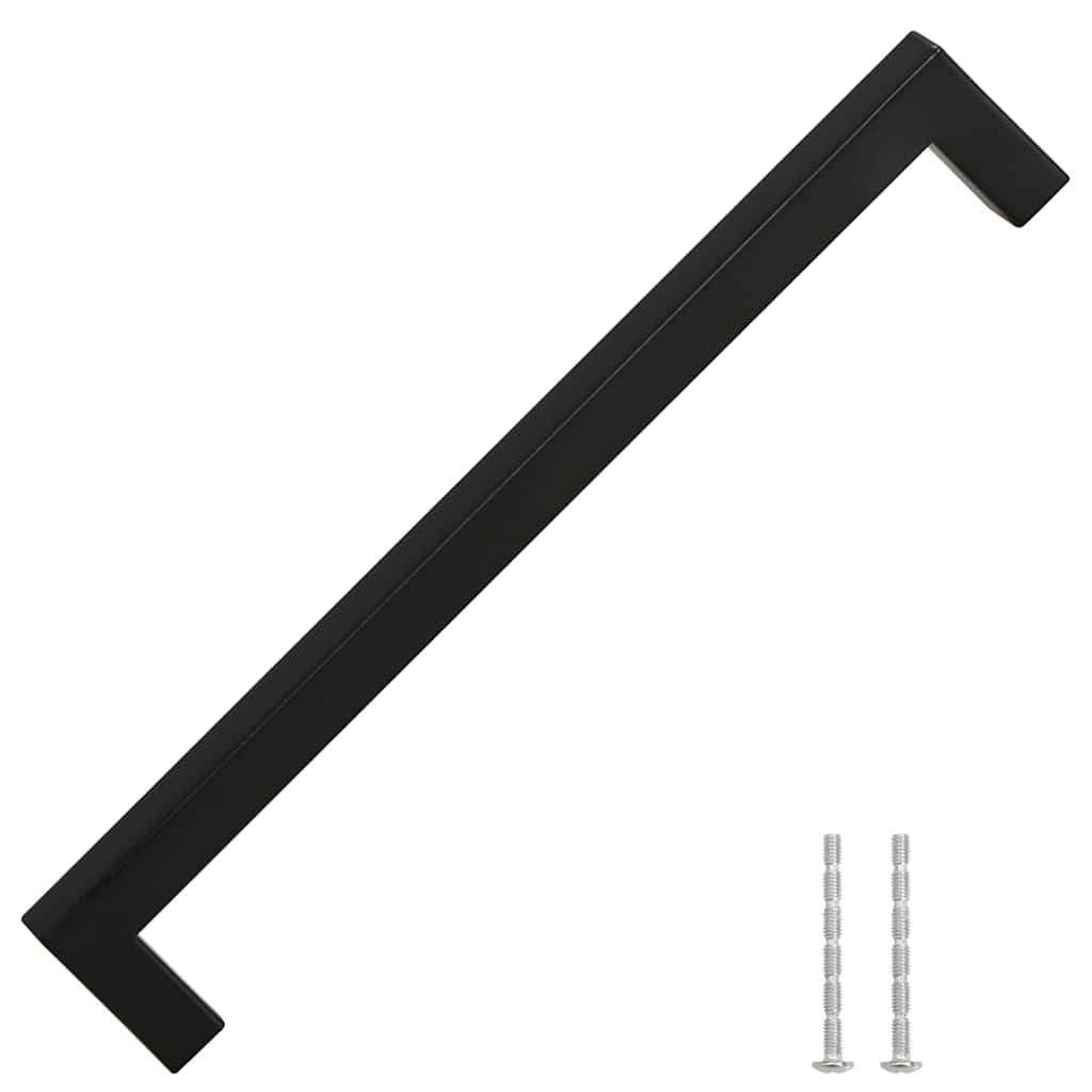 Maniglie per Mobili 5pz Nere 224mm in Acciaio Inox