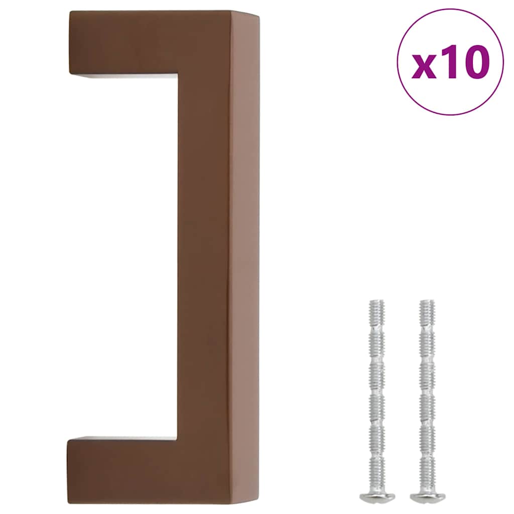 Maniglie per Mobili 10pz Bronzo 96mm in Acciaio Inox