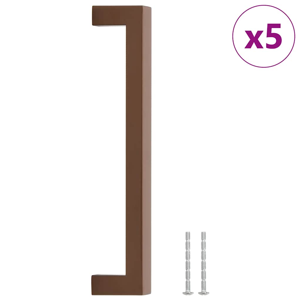 Maniglie per Mobili 5pz Bronzo 192mm in Acciaio Inox