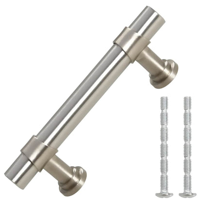 Maniglie per Mobili 10pz Argento 64mm in Acciaio Inox