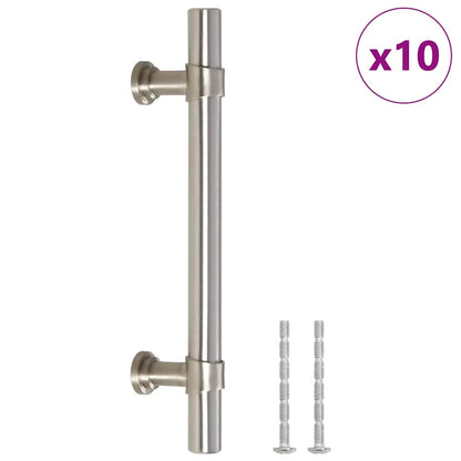 Maniglie per Mobili 10pz Argento 96mm in Acciaio Inox
