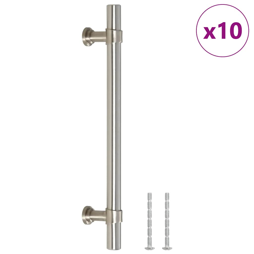 Maniglie per Mobili 10pz Argento 128mm in Acciaio Inox