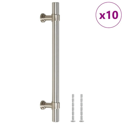 Maniglie per Mobili 10pz Argento 128mm in Acciaio Inox