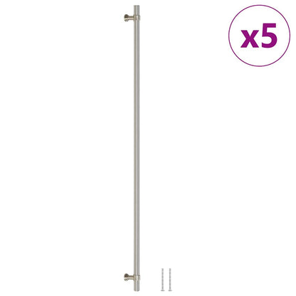Maniglie per Mobili 5pz Argento 480mm in Acciaio Inox