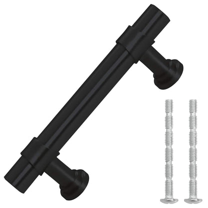 Maniglie per Mobili 10pz Nere 64mm in Acciaio Inox