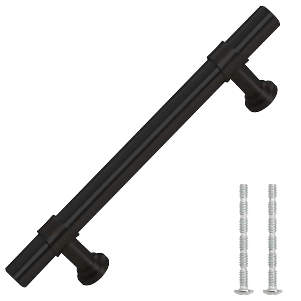 Maniglie per Mobili 10pz Nere 96mm in Acciaio Inox
