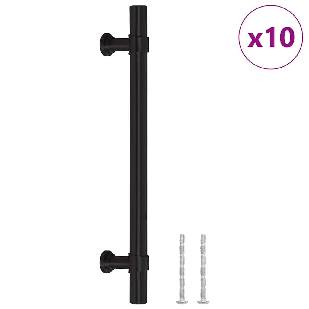 Maniglie per Mobili 10pz Nere 128mm in Acciaio Inox