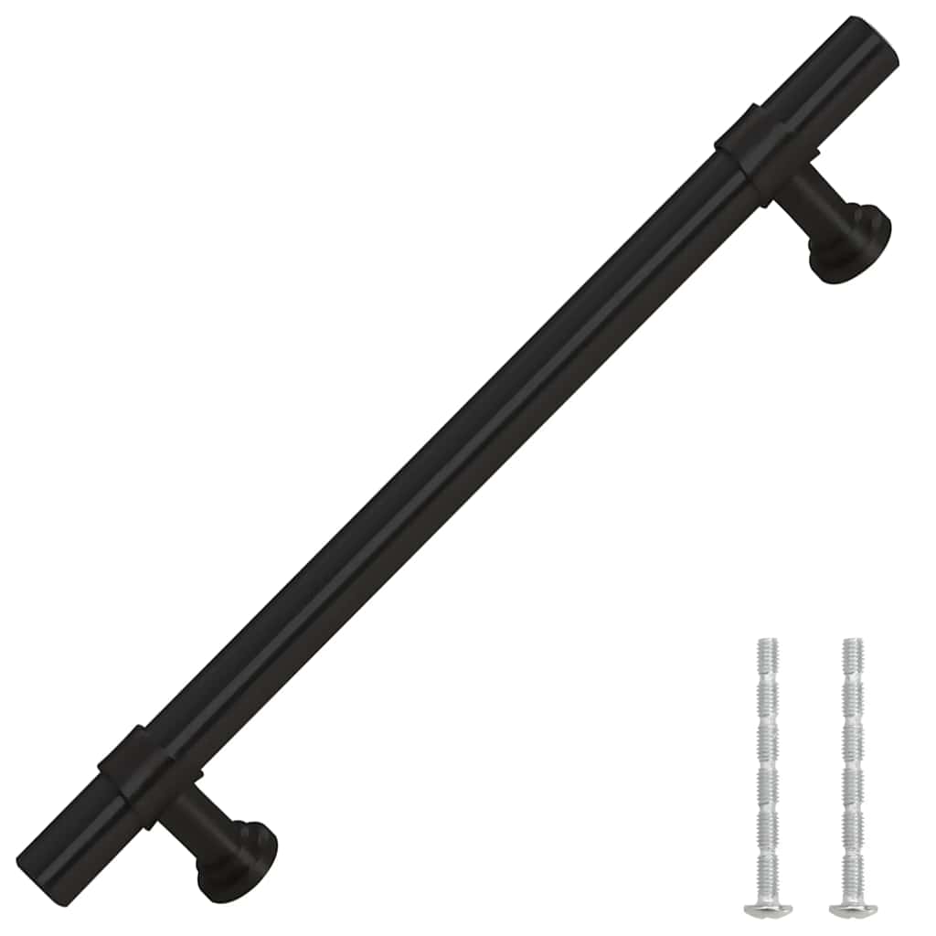 Maniglie per Mobili 10pz Nere 128mm in Acciaio Inox
