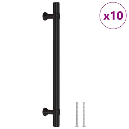 Maniglie per Mobili 10pz Nere 160mm in Acciaio Inox