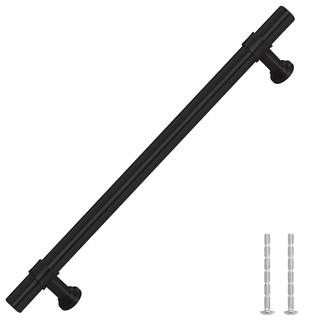 Maniglie per Mobili 10pz Nere 160mm in Acciaio Inox