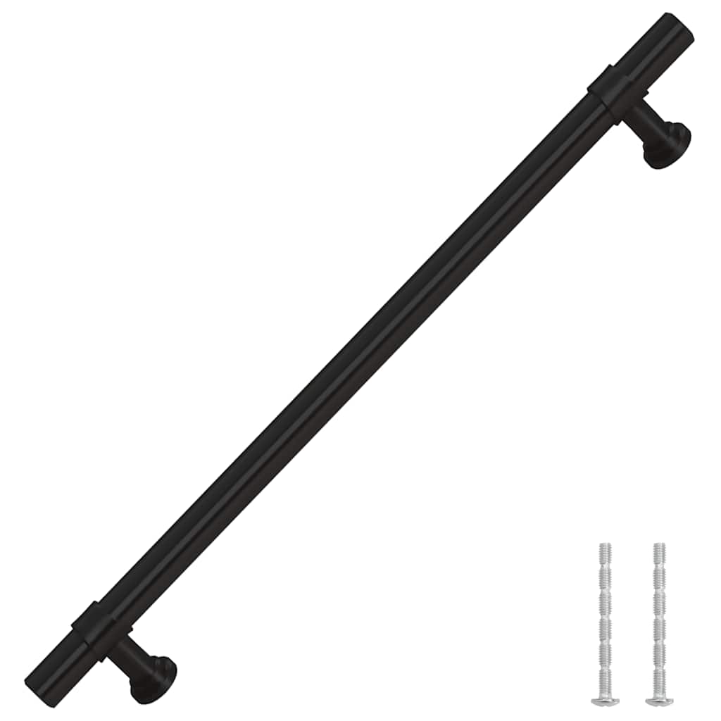 Maniglie per Mobili 5pz Nere 192mm in Acciaio Inox