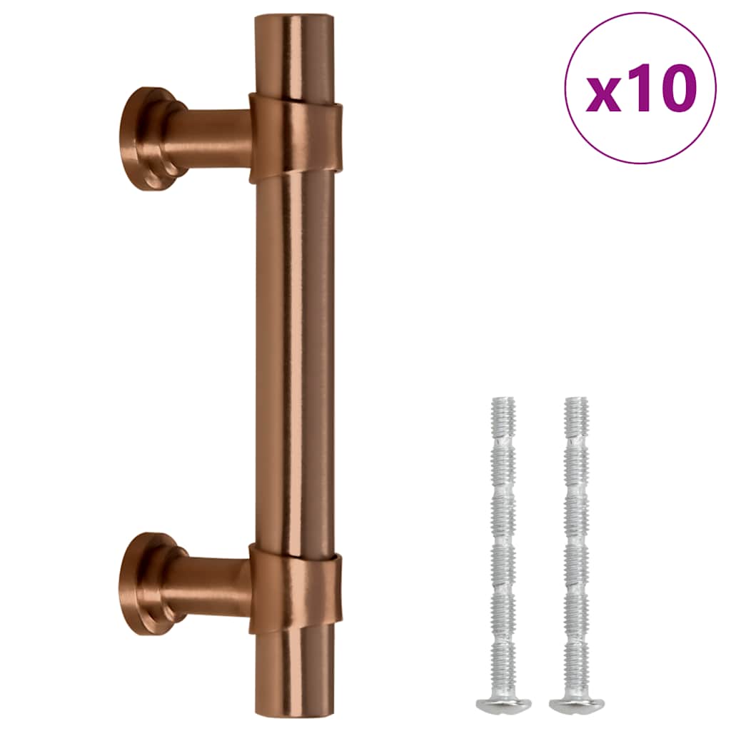 Maniglie per Mobili 10pz Bronzo 64mm in Acciaio Inox