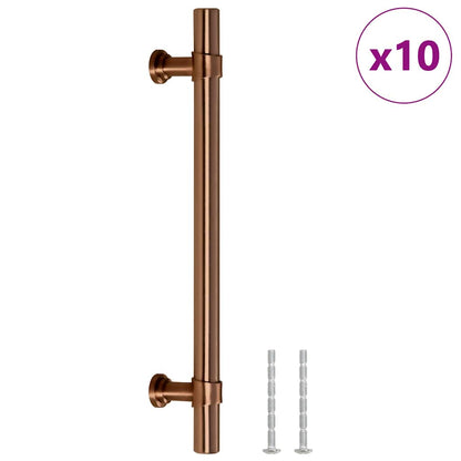 Maniglie per Mobili 10pz Bronzo 128mm in Acciaio Inox