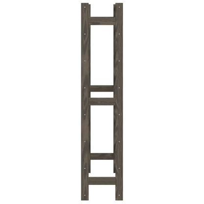 Portabottiglie per 56 Bottiglie Grigio Legno Massello di Pino