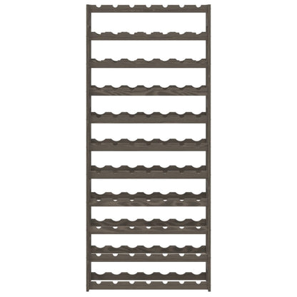 Portabottiglie per 77 Bottiglie Grigio Legno Massello di Pino