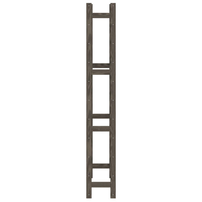 Portabottiglie per 77 Bottiglie Grigio Legno Massello di Pino