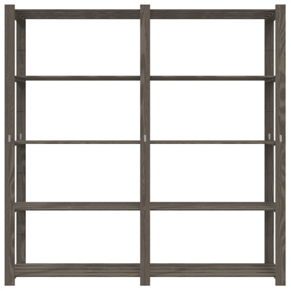 Scaffale a 5 Livelli Grigio 170x38x170 cm in Legno di Pino