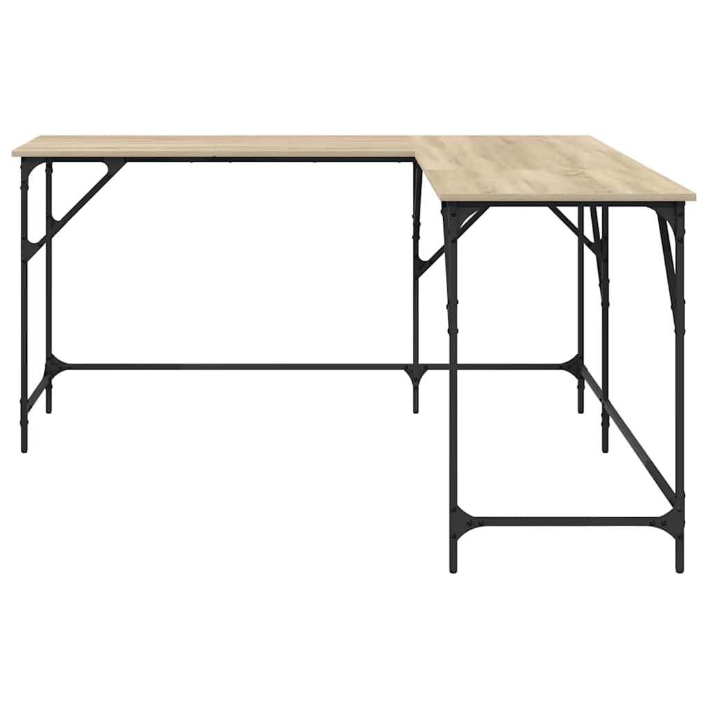 Scrivania Rovere Sonoma 149x149x75 cm in Legno Multistrato
