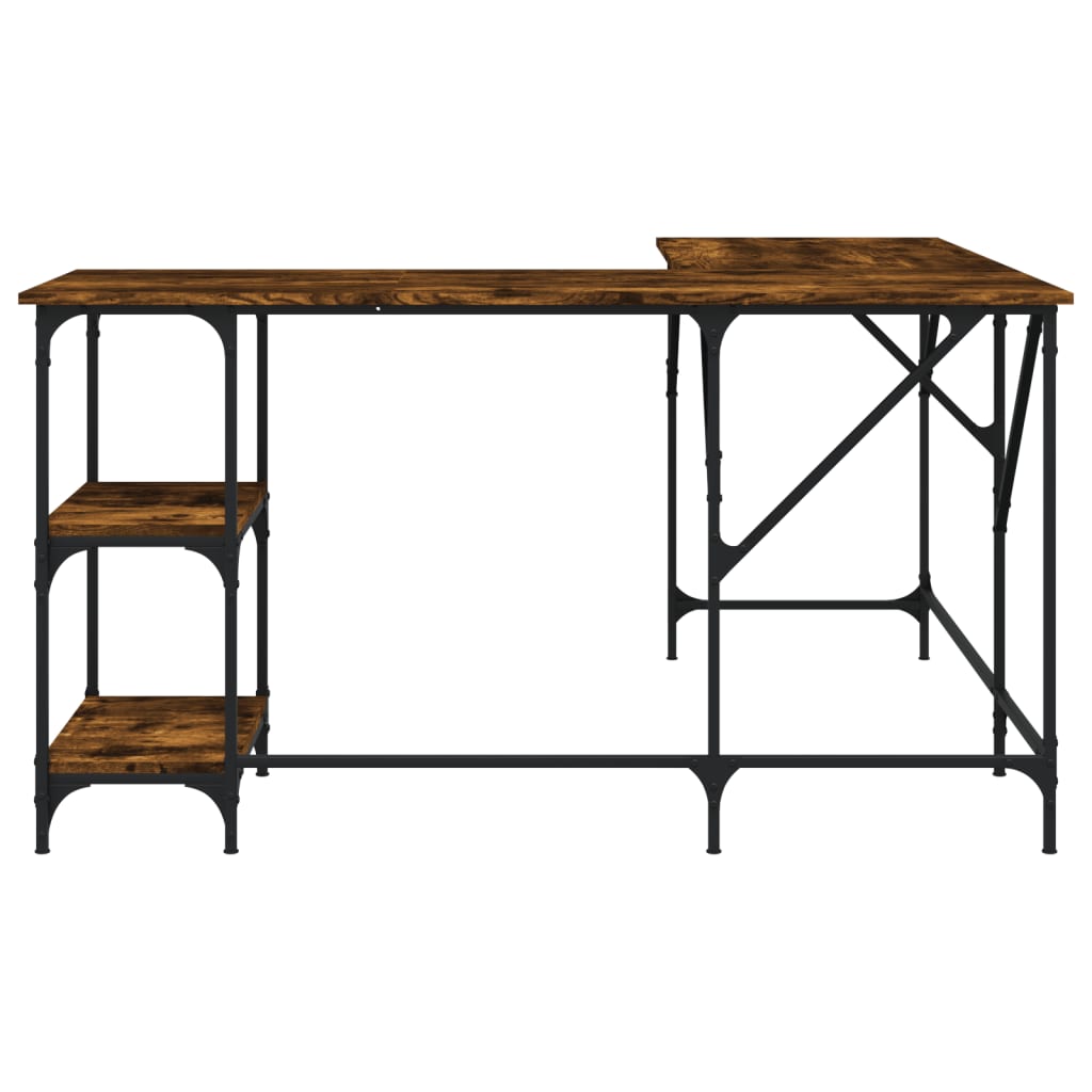 Scrivania Rovere Fumo 139x139x75 cm in Legno Multistrato