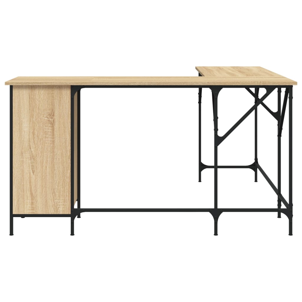 Scrivania Rovere Sonoma 141x141x75 cm in Legno Multistrato