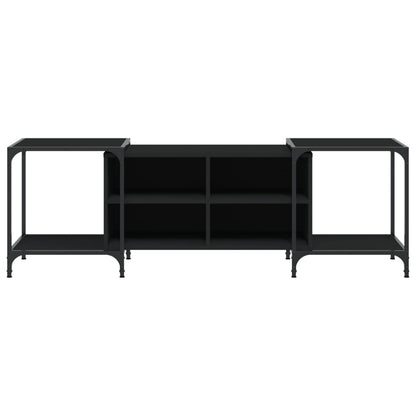 Mobile Porta TV Nero 153x37x50 cm in Legno Multistrato