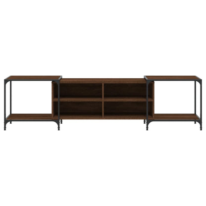 Mobile TV Rovere Marrone 203x37x50 cm in Legno Multistrato
