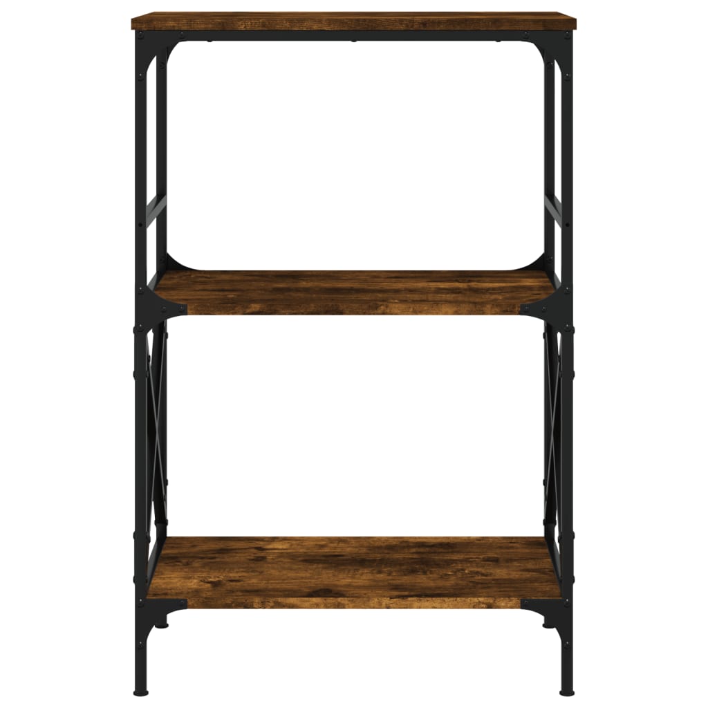 Libreria 3 Ripiani Rovere Fumo 59x35x90,5 cm Legno Multistrato