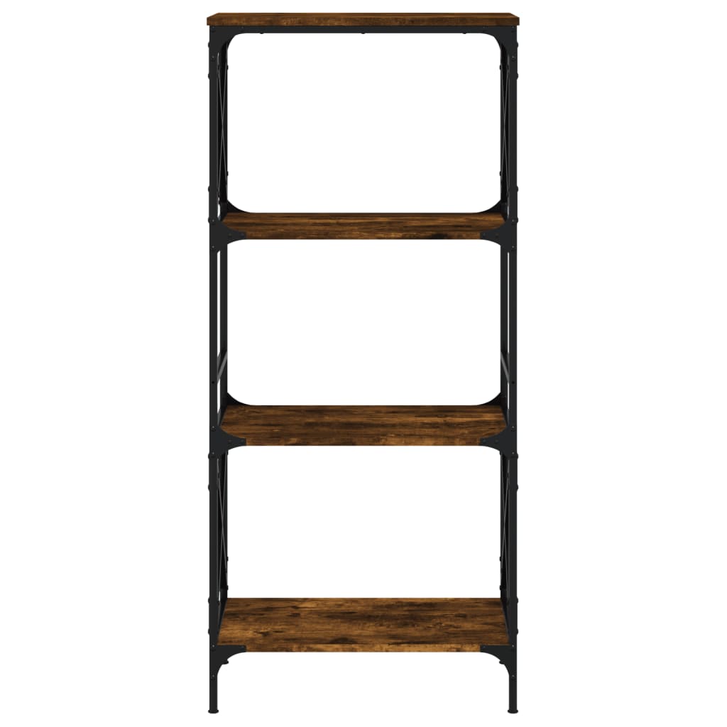 Libreria a 4 Ripiani Rovere Fumo 59x35x132 cm Legno Multistrato
