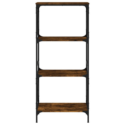 Libreria a 4 Ripiani Rovere Fumo 59x35x132 cm Legno Multistrato
