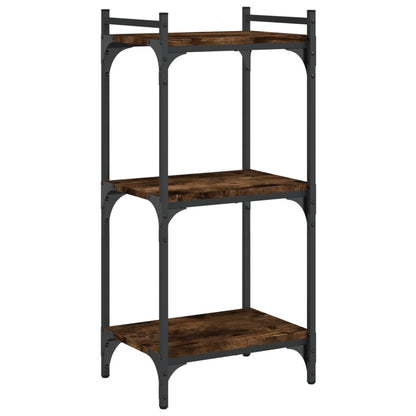 Libreria a 3 Ripiani Rovere Fumo 40x30x86 cm Legno Multistrato