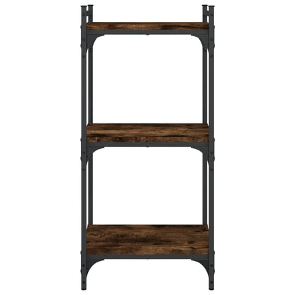 Libreria a 3 Ripiani Rovere Fumo 40x30x86 cm Legno Multistrato