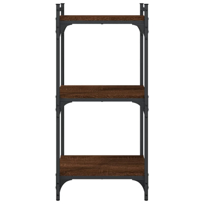 Libreria 3 Ripiani Rovere Marrone 40x30x86 cm Legno Multistrato