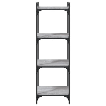 Libreria 4 Ripiani Grigio Sonoma 40x30x120cm Legno Multistrato