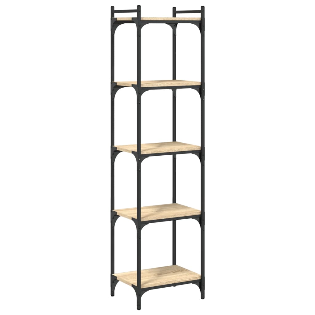 Libreria 5 Ripiani Rovere Sonoma 40x30x154 cm Legno Multistrato
