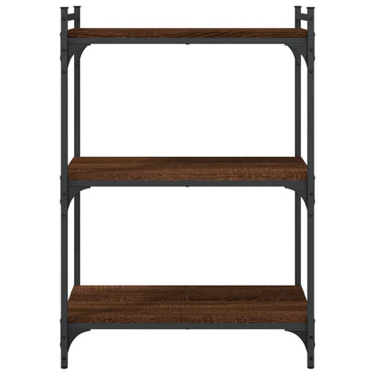 Libreria 3 Ripiani Rovere Marrone 60x30x86 cm Legno Multistrato