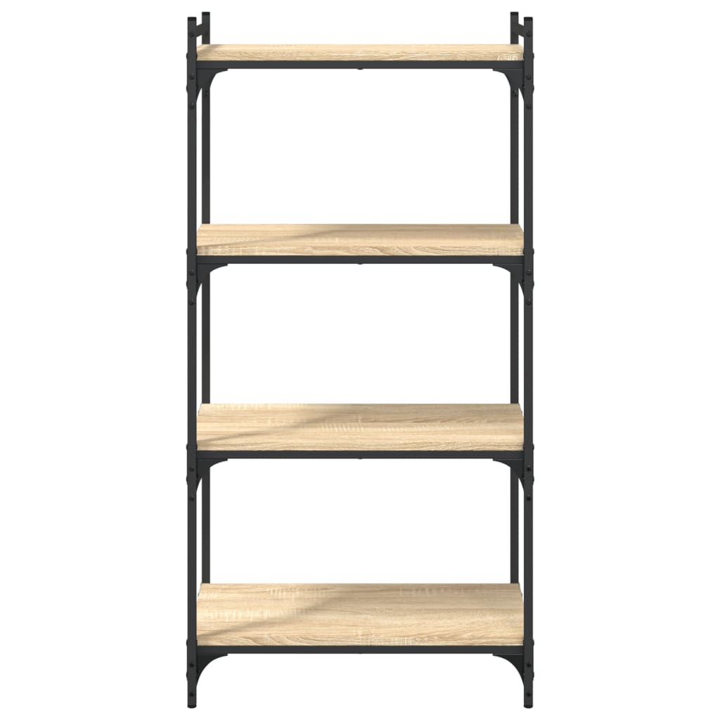 Libreria 4 Ripiani Rovere Sonoma 60x30x120 cm Legno Multistrato