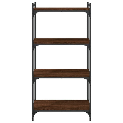 Libreria 4 Ripiani Rovere Marrone 60x30x120cm Legno Multistrato